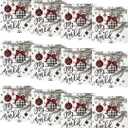 Horaldaily Christmas Cloth Napkins 18 x 18 Inch, Christmas Ball Ornaments Pine Party Dinner Decoration Washable Napkins Set of 12 (Red)