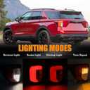 USA TYPE Tail light Black Housing W/Plastic Screw Stud Assembly Compatible with 2020-2023 Ford Explorer ST Rear Tail Lamp With Thread Left driver Side FO2800276 LB5Z-13405-G