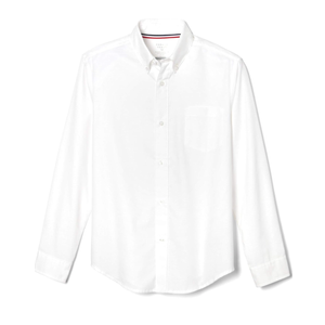 French Toast Boys' Long Sleeve Oxford Shirt (Standard & Husky) 14
