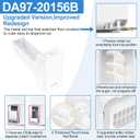 Upgraded DA97-20156B Refrigerator Ice Bucket Compatible with Samsung Ice Maker Replacement Ice Tray Parts DA97-20156A RF28R7201SR RF28R7351SR RF27T5201SR RF27T5201SG RF28HMEDBSR RF27T5501SR Ice Maker