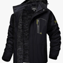 TACVASEN Men's Winter Skiing Jackets Water Resistant Fleece Coats Insulated Thermal Snowboard Jacket Parka Raincoat with Hood 2XL