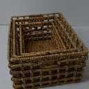 3PCS Wicker Storage Basket, Woven Storage Basket with Handles,Nested Organizer Container,3 Pack