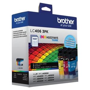 Brother LC4063PK 2 Pack of Standard Yield Cyan, Magenta and Yellow -Ink -Cartridges
