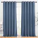 NICETOWN Blackout Living Room Curtains 102 inches Long, Grommet Thermal Window Treatments Room Divider Curtains Sound Reducing for Bedroom, W66 x L102, Stone Blue, 2 Panels