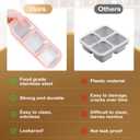 Stainless Steel Snack Containers - Reusable 3 Compartment Snackle Box Container with Lids for Kids Adults, Divided Snack Food Storage Containers for School, Home, Travel