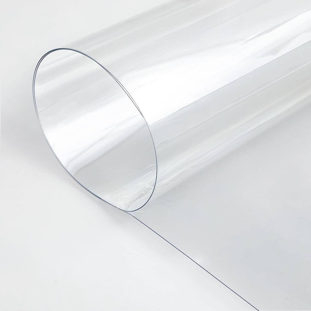 Beeveer Polycarbonate Clear Plastic Sheet 1 Pcs 12" x 96" Flexible Sheet Panels with UV Coating on Both Sides for Crafts DIY Window Replacement Panes