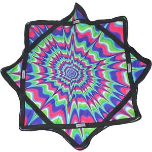(moo-jee) Classic Flow Star - for All Levels - Fun & Challenging - Double Stitched Flow Toy - Vibrant Colors & Patterns Durable - 27 Diameter - Jack Flash (Purple/Green/Pink)