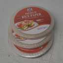 52USA Rice Paper, 3 Pack, Rice Paper Wrappers, Fresh Spring Roll Wrappers & Dumplings-102 Sheets, Gluten-Free Wonton Wrappers, Vegan, Low Carb, Vietnamese Rice Wraps (Round, 22cm)