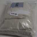 Faux Linen Beige Curtains 120 inches Long for Living Room Rustic Farmhouse Linen Drapes Semi Sheer Burlap Textured Canvas Cloth Curtain Panels Set of 2 Kahki Tan Colored