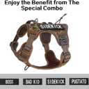 2 x AUROTH Dog Patches 8 Pieces, Dog Vest Patches with Hook Backing for pet Vest Harnesses, Pet Carrier, Personalized Patches Glows in The Dark Size M (M-4.5X1.5, Series 2)