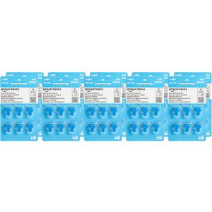 Amazon Basics 60-Pack Hearing Aid Size 675 Zinc-Air Batteries, 1.45 Volt, Blue Tab, 4-Year Shelf Life, Child-Safe Package (Use Scissors to Open)
