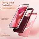 2 x LISEVOfor Moto G Power 2025 Case - for Motorola Moto G Play 2025 Case Compatible with MagSafe Women Cute Girls Magnetic Protective Phone Cover Girly Kawaii Strawberry Heavy Duty Shockproof