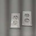 10-Pack Unbreakable 1-Gang Standard Size Duplex Receptacle Wall Plates  Durable Polycarbonate Thermoplastic Electrical Outlet Covers in White