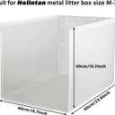 Litter Box Shield, 23.6"x15.7"x15.7"(Height) XL Litter Box Splash Guard Without Leakage, High Sided Cat Litterbox Pee Shields Easy Clean for Pet Cat/Kitty/Kitten(Without Pan)