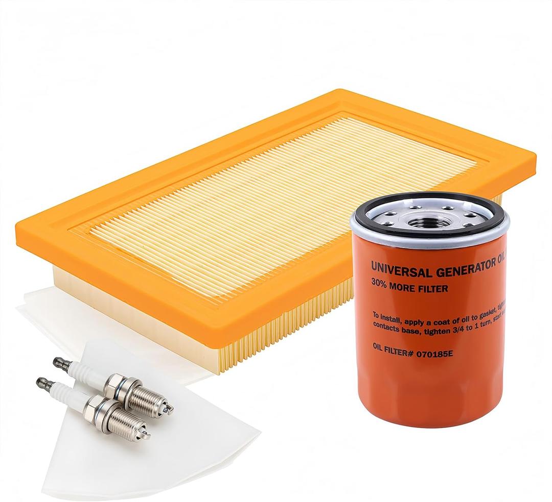 6485 Maintenance Kit for Generac 16-26kW Air Cooled Standby Generators - Compatible with 22kW 24kW Guardian Series, Includes 070185E Oil Filter, 0J8478S Air Filter, RC12YC Spark Plugs (1pack)