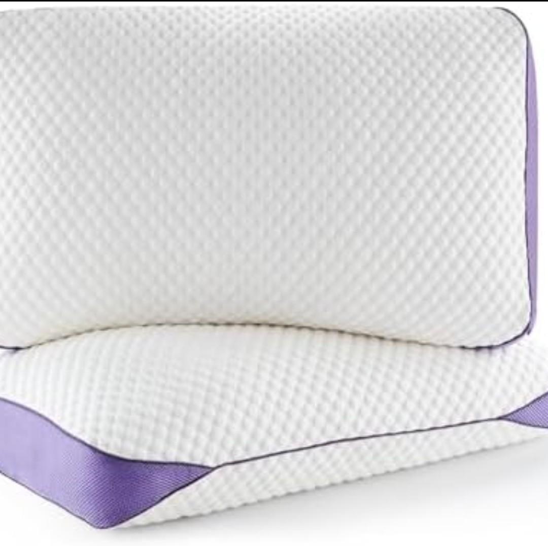 HOMELAB Adjustable Shredded Memory Foam Pillows Queen Size, Cooling Bed Pillows for Sleeping with Removable Cover, Medium Pillows for Side Stomach & Back Sleepers, 20"x28", 1 Pack