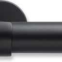 Cambria Designer Satin Black Fixed Length Luxury Curtain Rod - 4.5 ft