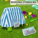 Water Table Cover with Storage Bag, Kids Water Table Cover for Water Table, Water Table Accessories for Toddlers 1-3, Waterproof Protective Covers for Toddler Outdoor (Sky Blue)