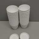 24 Pack 4 Inch Plant Pots Bulk Small Pots for Succulents Waffle Texture Plastic Planter with Drainage Holes and Saucers for Indoor Outdoor Plants Flowers, Seedlings (White)