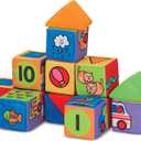 Melissa & Doug K's Kids Match and Build Soft Blocks Set