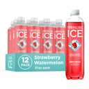 Sparkling Ice, Strawberry Watermelon Sparkling Water, Zero Sugar Flavored Water, with Vitamins and Antioxidants, Low Calorie Beverage, 17 fl oz Bottles (Pack of 11) (EXP 01/02/27)