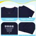 Boys Rash Guard Short Sleeve UPF 50+ Sun Protection Swim Shirt Kids Quick Dry SPF Water Shirt (Blue, L)