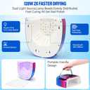 UV LED Nail Lamp Cordless,128W Portable Rechargeable UV Light for Gel Nails, Professional Gel Light Dryer with 3Timers Auto Sensor Nail Machine Curing Lamp for Salon & Home