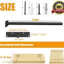 Floating Shelf Brackets, 12 inch Hidden Shelf Brackets Heavy Duty Blind Shelf Support, 200LBS Load Capacity, 6 Pack Floating Shelf Hardware for DIY Wood Wall Floating Shelves