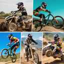Youth Kids Dirt Bike Helmets J01 Full Face Motocross DOT Approved, Large