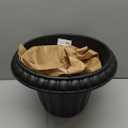 Arcadia Garden Products PL10BK Classic Traditional Plastic Urn Planter Indoor/Outdoor, 15" x 13", Black