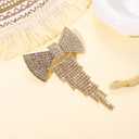 Rhinestone Butterfly Knot hair clips for women Girls Rhinestone Hair Barrettes Crystal Knot Gold Metal Hair Clip Bobby Pins Hair Accessories for Women and Girls Women's Fashion Hair Accessory