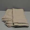 RYB HOME Linen Sheer Curtains for Bedroom Privacy Textured Sheer Window Curtains for Living Room Bathroom Dining, Beige, Wide 52 x Long 90, 2 Panels