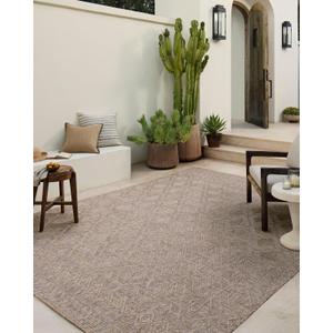Loloi Amber Lewis Topanga Collection TOP-06 Natural/Mist 6'-7" x 9'-4" Indoor/Outdoor Area Rug