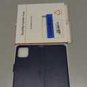 DuckSky Compatible with iPhone 16 Pro Max Genuine Leather Wallet caseRFID Blocking4 Credit Card HolderReal Leather Flip Folio Book Phone case Cover Women Men for Apple 16 ProMax case Dark Blue