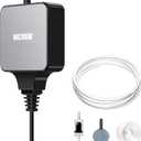 NICREW Nano Silent Aquarium Air Pump Black, Aquarium Aerator with Accessories for Up to 10 Gallon Fish Tank, Super Quiet, 0.3 L/min, 1.5 Watts