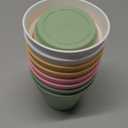 WSMKSZ 4 Inch Plastic Plant Pots with Drainage Holes and Trays – 8 Pack Small Nursery Pots for Indoor & Outdoor House Plants and Flowers, Seedling Starter Planters, Colorful