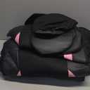 Skechers Memory Foam Car Seat Covers, Air Cool Mesh Thick Seat Covers, Airbag Compatible Car Seat Cover, Automotive Comfort Protection for Most Cars,Vans,Trucks, SUVs, Black and Pink (Full Set)