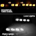 Switchback White Amber LED Front Fog Daytime Sequential Running Lamp Bumper Light LED Turn Signal Feature Compatible with Ford F150 2010-2014 SVT Raptor