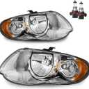 For 2005-2007 Chrysler Town & Country Headlights Assembly Replacement Headlight Compatible with 05 06 07 Chrysler Town & Country with Bulbs