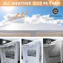 Outdoor 10 x 20 Feet Canopy Tent, Party Wedding Tent with Removable Walls, Portable Canopy Shelter Gazebo Pavilion for Event, Backyard White