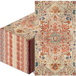 Yeaqee 100 Pcs Vintage Boho Napkins Paper Guest Towels 2 Ply Decoupage Napkins Disposable Decorative Hand Towel for Bathroom Kitchen Fall Wedding Party Dinner(Orange and Blue)