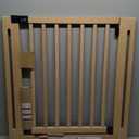 Wooden Elegance Dog Gate, Natural, 63cm - 71cm, Pressure Fit Safety Gate, Safety Gate for Puppy, Dog and Pet, Stylish Design and Easy Installation