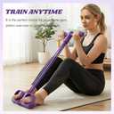Pedal Resistance Band with Handle, 6-Tube Multifunction Pedal Resistance Band with 1 Stretch-Band, Foot-Pedal-Resistance-Band for Abdomen, Waist, Arm, Leg