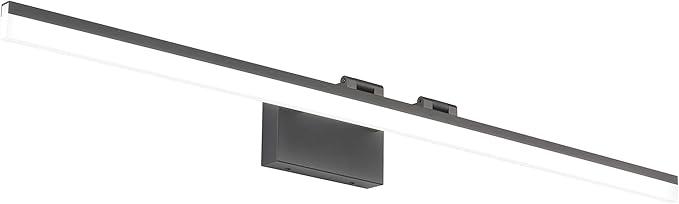 SOLFART Modern LED Vanity Lights 47.2 Inch Bathroom Light Fixtures Over Mirror Fixture Matt Black Finishing Light Strip 8778-ND