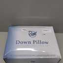 LIANLAM Canadian White Goose Down Pillow Standard Size - 750+ Fill Power, 800 Thread Count Cotton Shell, Soft Down Pillows, Hotel Luxury Bed Pillow for Neck Pain Relief (1 Pack, 20"x26")