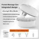 Integrated Design Mini Massage Gun Portable Deep Tissue Massager, Intelligent Pressure-sensing Brushless Motor, One-piece Percussion Muscle Massage Gun Easy to Carry for Travel, Mothers Day Gifts
