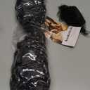 KooKaStyle Clip in Hair Extensions 4PCS Long Wavy Synthetic Dark Black Brown Fiber Double Weft Natural Thick Hairpieces 24Inch for Women