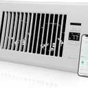 Super Quiet Register Booster Fan for 6" x 10" Register Holes, Smart Register Vent with Dual Intelligent Thermostat and WIFI App Control, Heating Cooling AC Vent Fan (White)