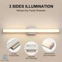 URSOLA 48" Modern LED Bathroom Light Fixtures, Brushed Nickel 3CCT Dimmable Bathroom Vanity Light Over Mirror, Bathroom Vanity Bath Bar Lights with Double Layer Acrylic Shade