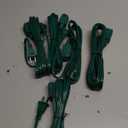 5 Pack Indoor Extension Cord 12 Feet Green Includes 3 Polarized Outlets with Protective Plug Cap 18 Gauge 125 Volts 2 Prong Christmas Lights Extension Cord for Holiday Xmas Home Office